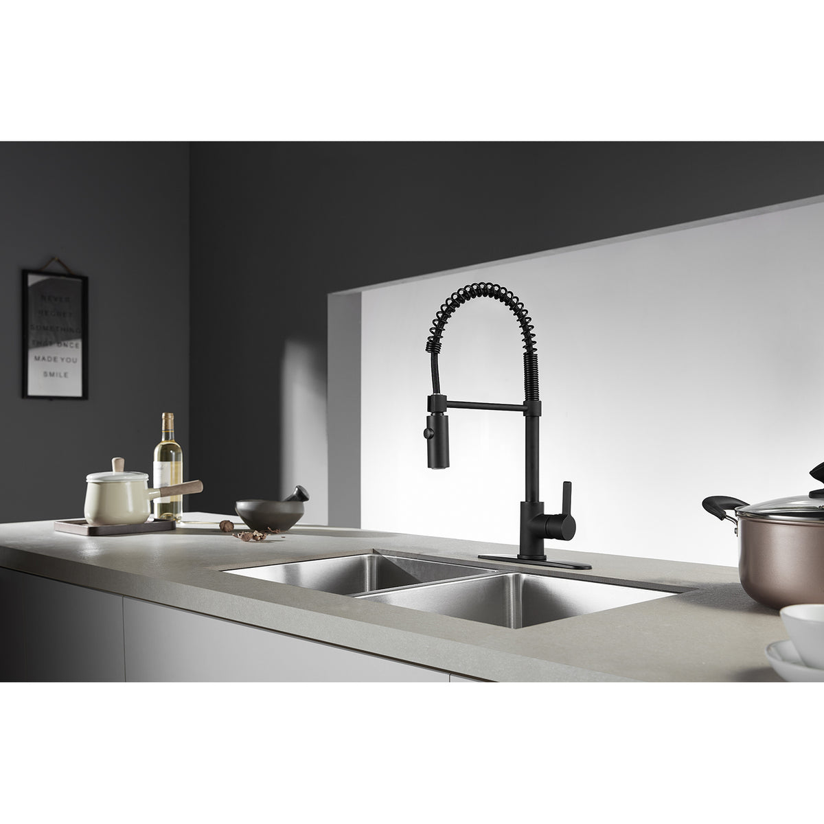 Gourmetier LS8777CTL Continental Single-Handle Pre-Rinse Kitchen Faucet