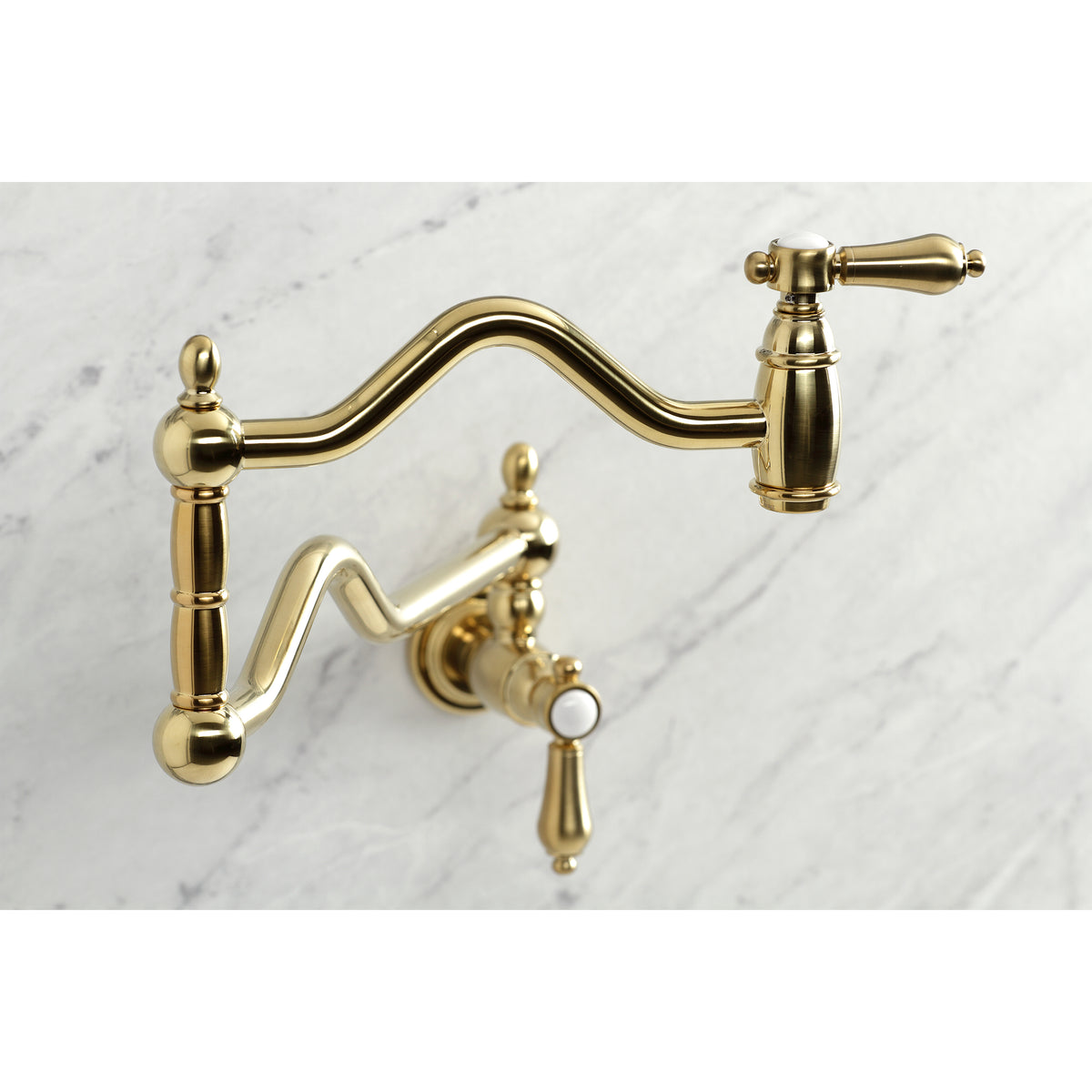 Kingston Brass KS2100BAL Heirloom Wall Mount Pot Filler