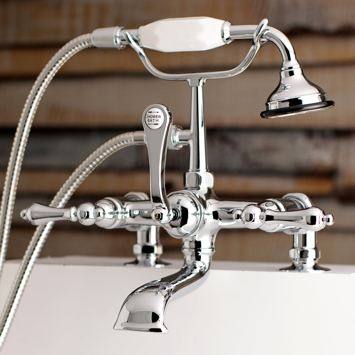 Aqua Vintage 7-Inch Tub Faucet with Hand Shower