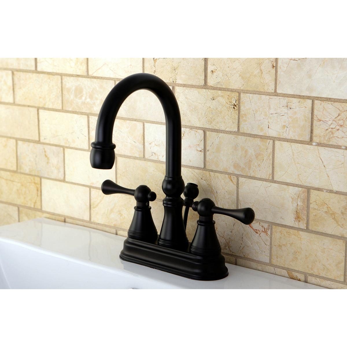 Kingston Brass KS2618BL 4 in. Centerset Bathroom Faucet