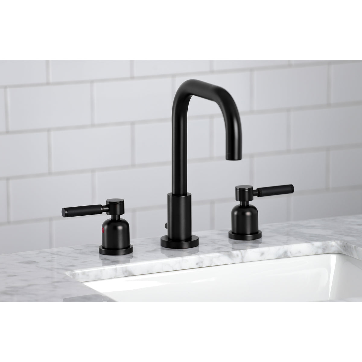 Kingston Brass FSC8930DKL Kaiser Widespread Bathroom Faucet with Brass Pop-Up