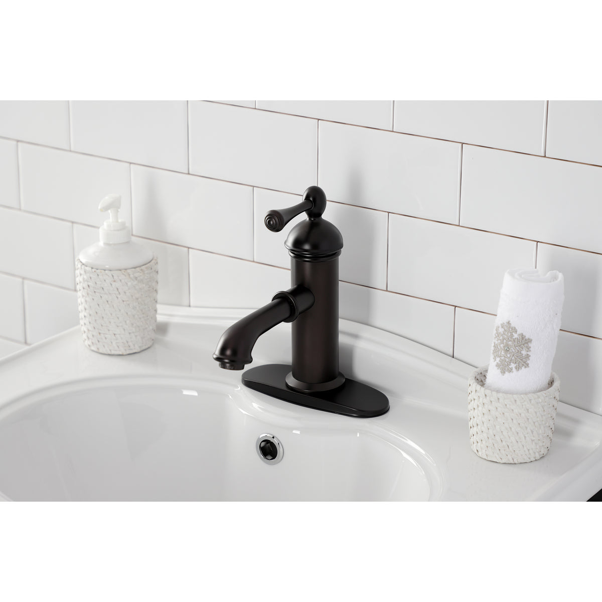 Kingston Brass KS7418BL Paris Single Lever Handle Bathroom Faucet