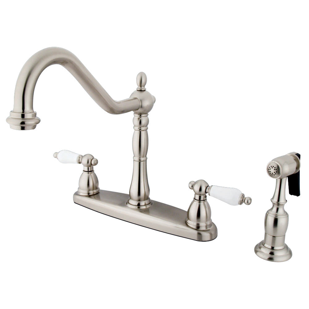 Kingston Brass KB1752PLBS Heritage Centerset Kitchen Faucet