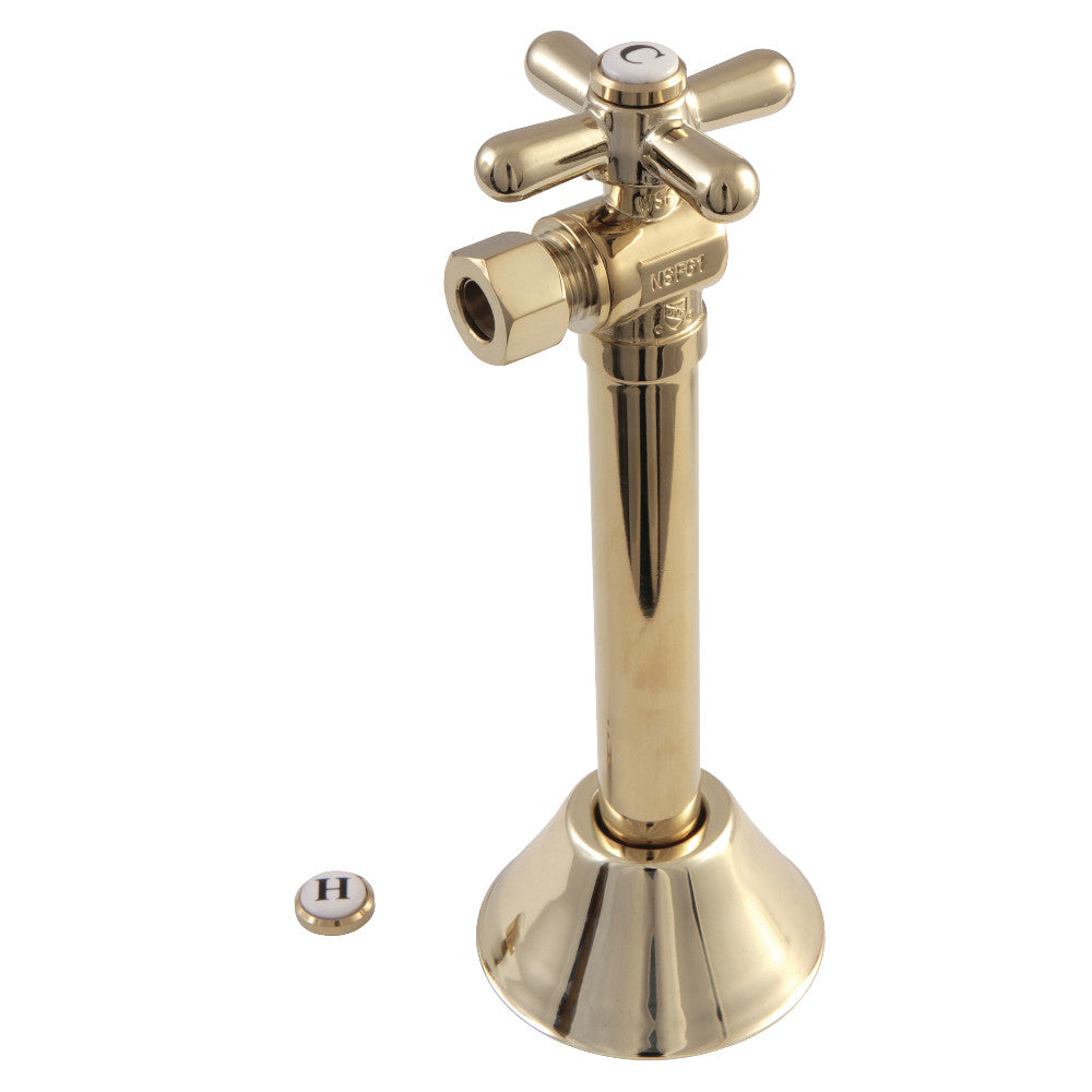 Kingston Brass 1/2" Sweat x 3/8" OD Comp Angle Shut-Off Valve with 5" Extension