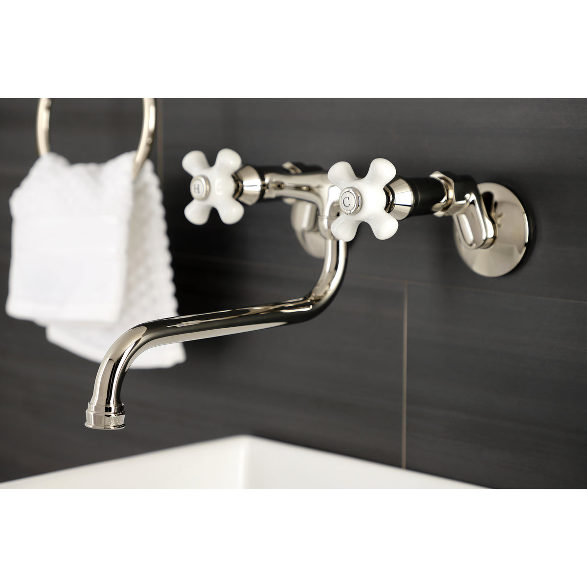 Kingston Brass KS615C Wall Mount Bathroom Faucet
