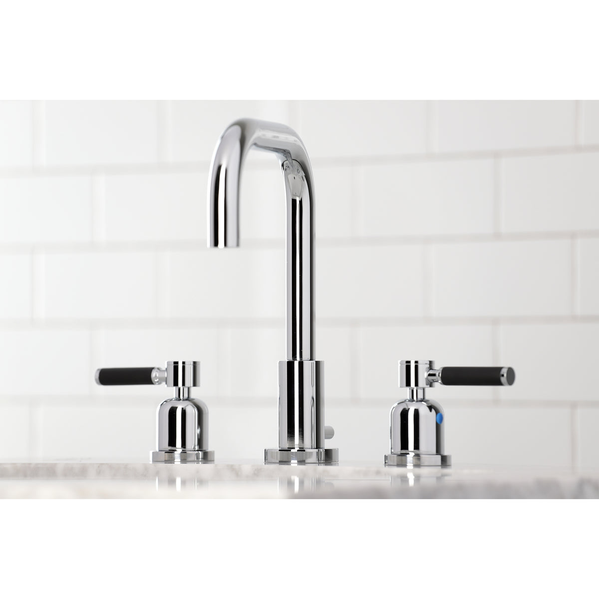 Kingston Brass FSC8930DKL Kaiser Widespread Bathroom Faucet with Brass Pop-Up