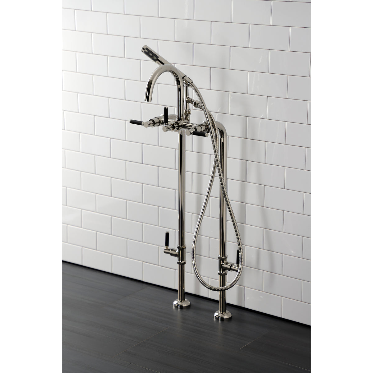 Aqua Vintage Concord Freestanding Tub Faucet with Supply Line, Stop Valve