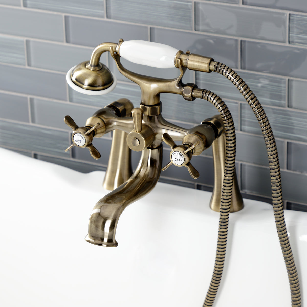 Essex Deck Mount Clawfoot Tub Faucet with Hand Shower