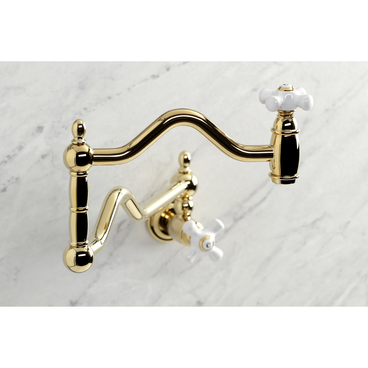 Kingston Brass KS2100PX Heritage Wall Mount Pot Filler