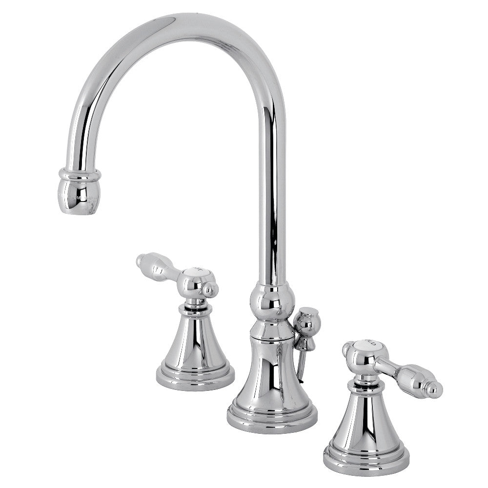 Kingston Brass KS2981TAL Tudor Widespread Bathroom Faucet with Brass Pop-Up