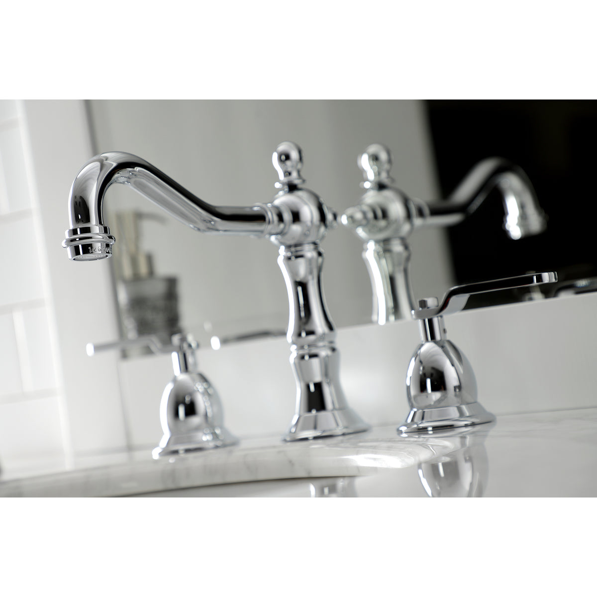 Kingston Brass KS1970KL Whitaker Widespread Bathroom Faucet with Brass Pop-Up
