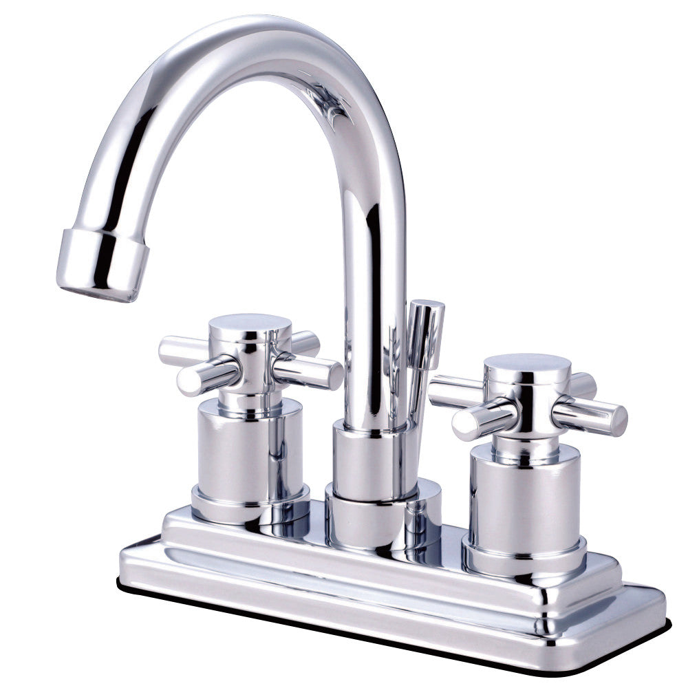 Kingston Brass KS8665DX Concord 4 in. Centerset Bathroom Faucet with Brass Pop-Up