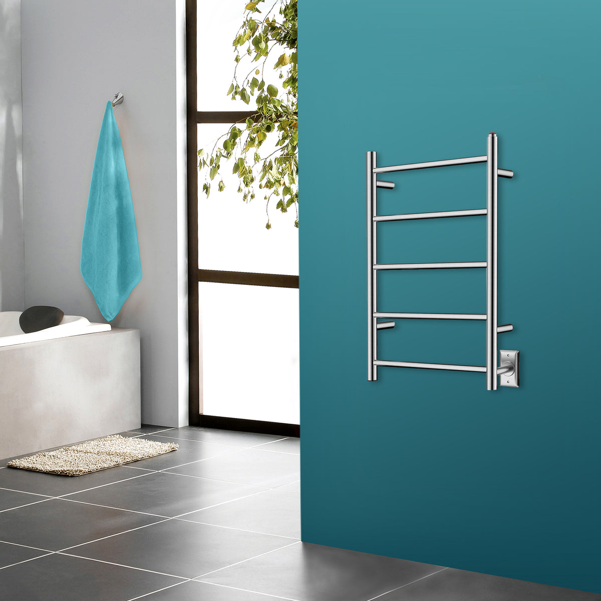 Kingston Brass Templeton Freestanding/Wall Mount Hardwired or Plug-In Towel Warmer