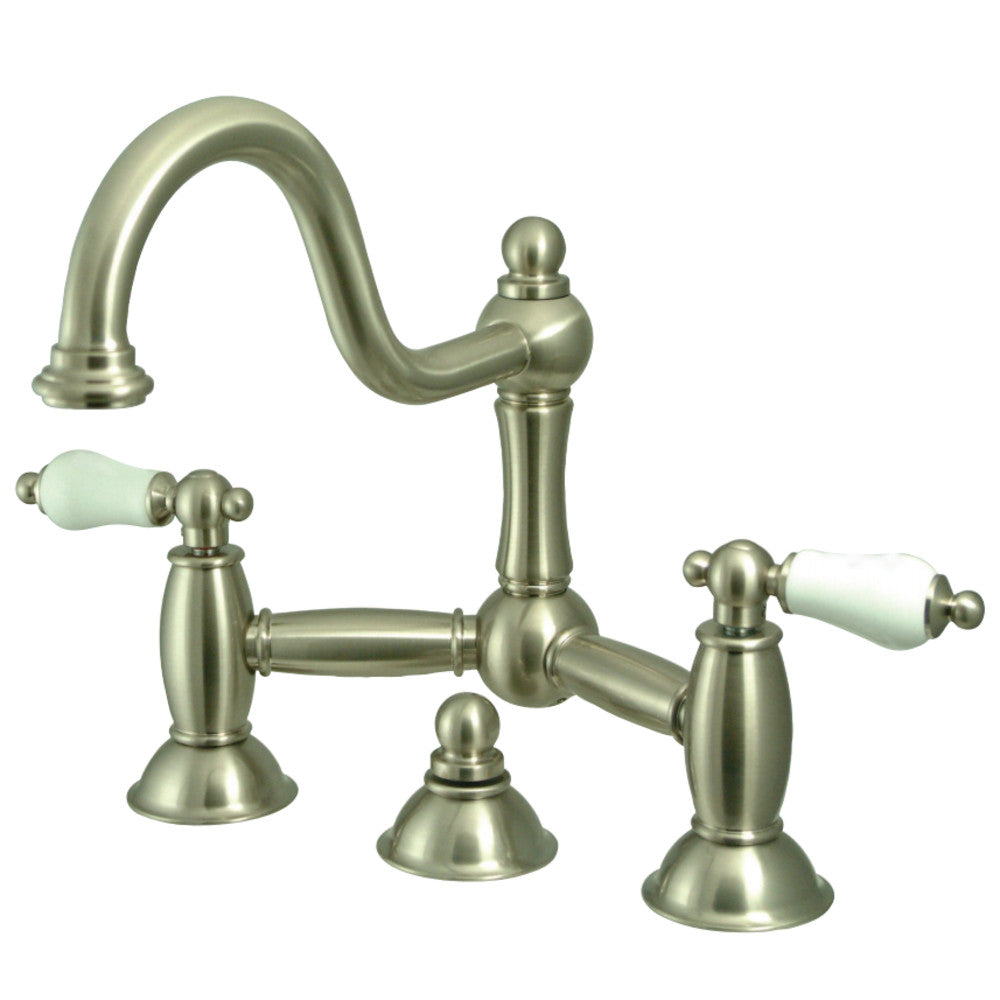 Kingston Brass KS3911PL Restoration Bathroom Bridge Faucet