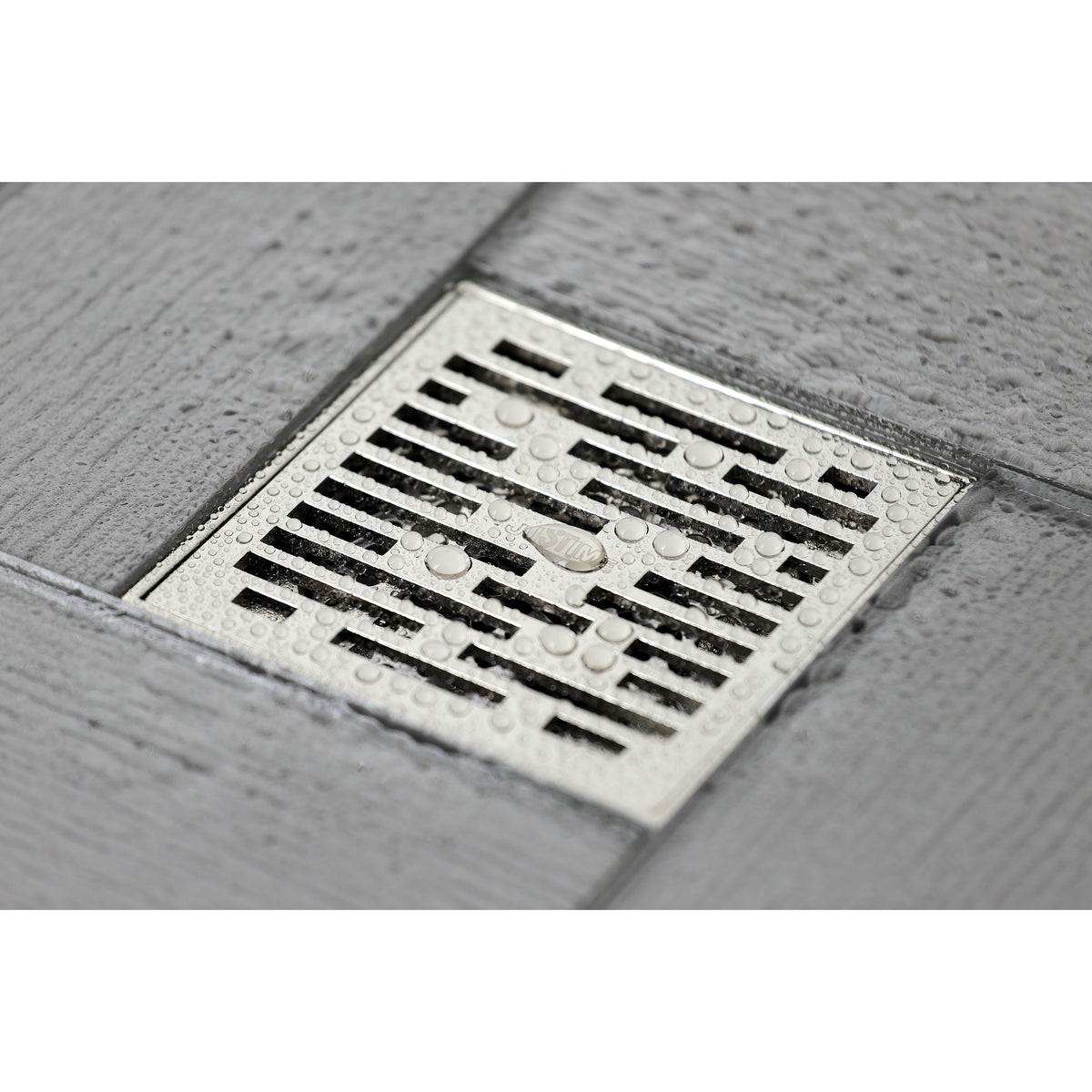 Kingston Brass Watercourse Transit 4" Square Grid Shower Drain