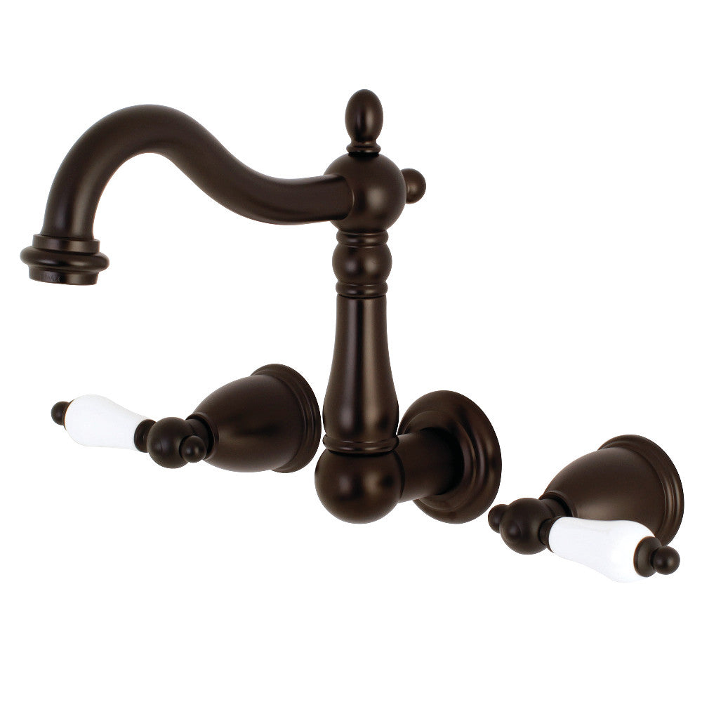 Kingston Brass KS1257PL 8-Inch Center Wall Mount Bathroom Faucet