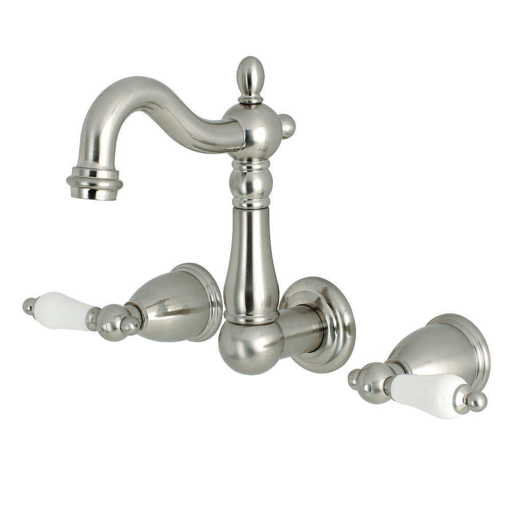 Kingston Brass KS1225PL Heritage Wall Mount Bathroom Faucet