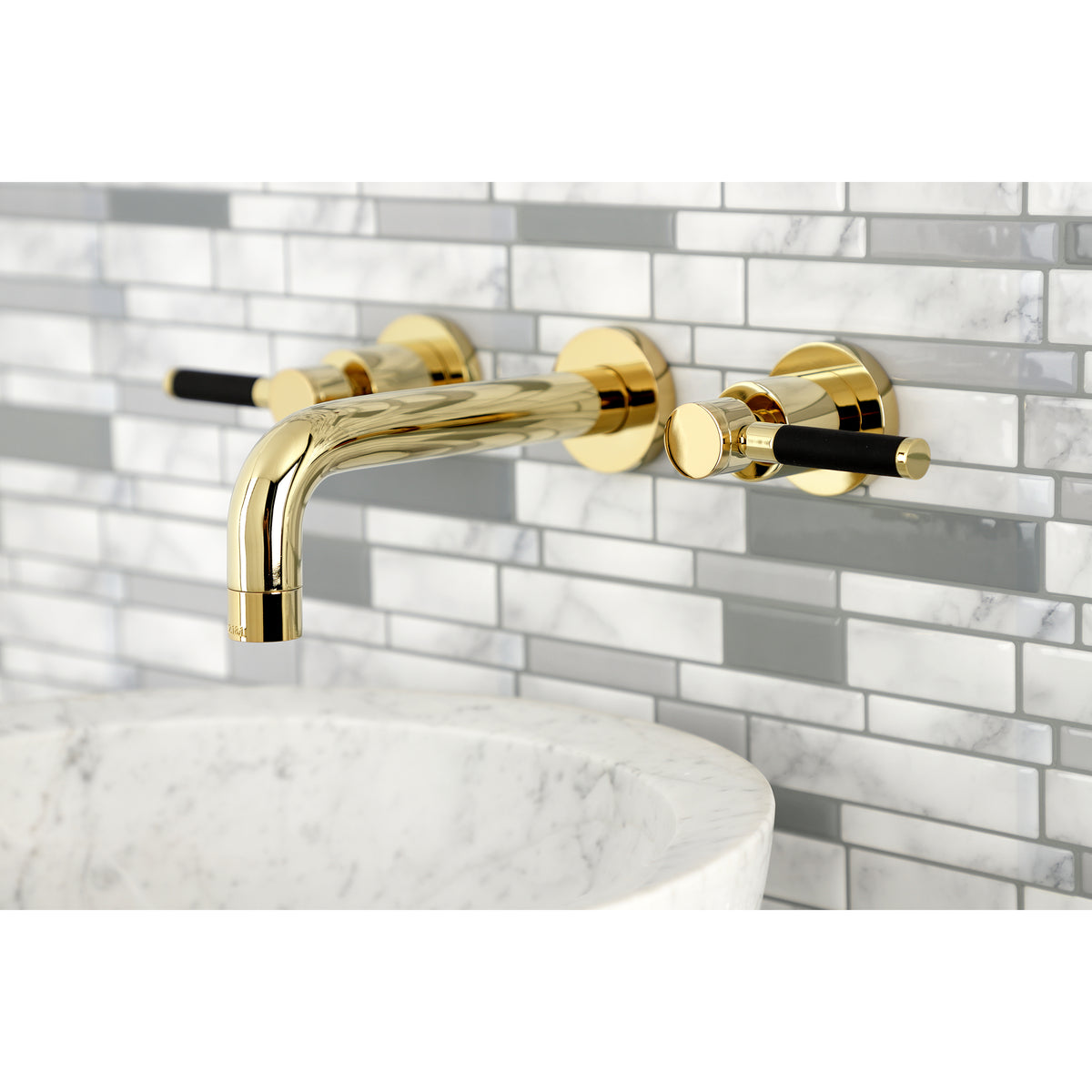 Kingston Brass KS8121DKL Kaiser 2-Handle Wall Mount Bathroom Faucet