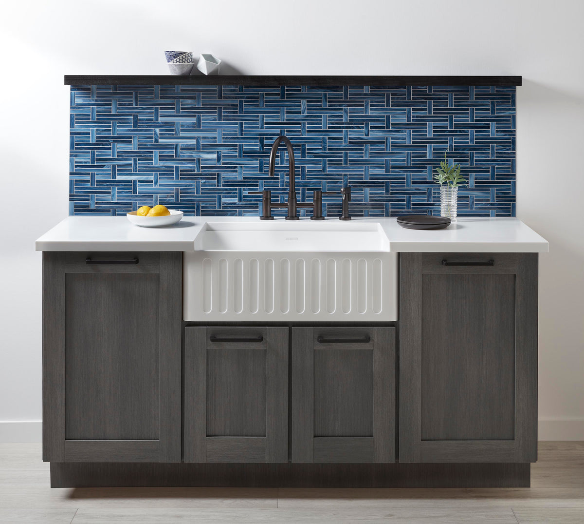 Kingston Brass KS8278DLBS Concord Two-Handle Bridge Kitchen Faucet with Brass Side Sprayer