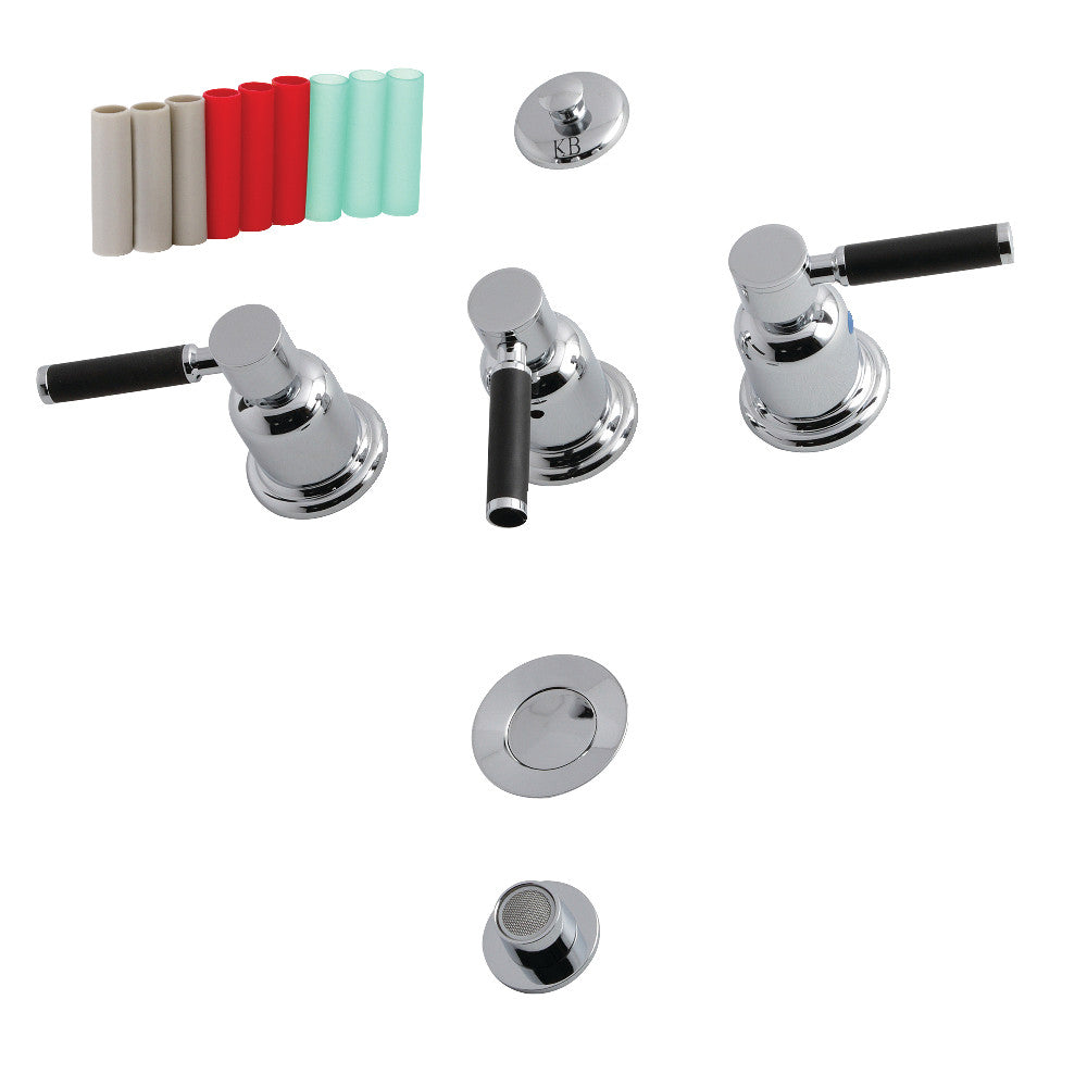 Kingston Brass Kaiser KB6322DKL 3-Handle Bidet Faucet