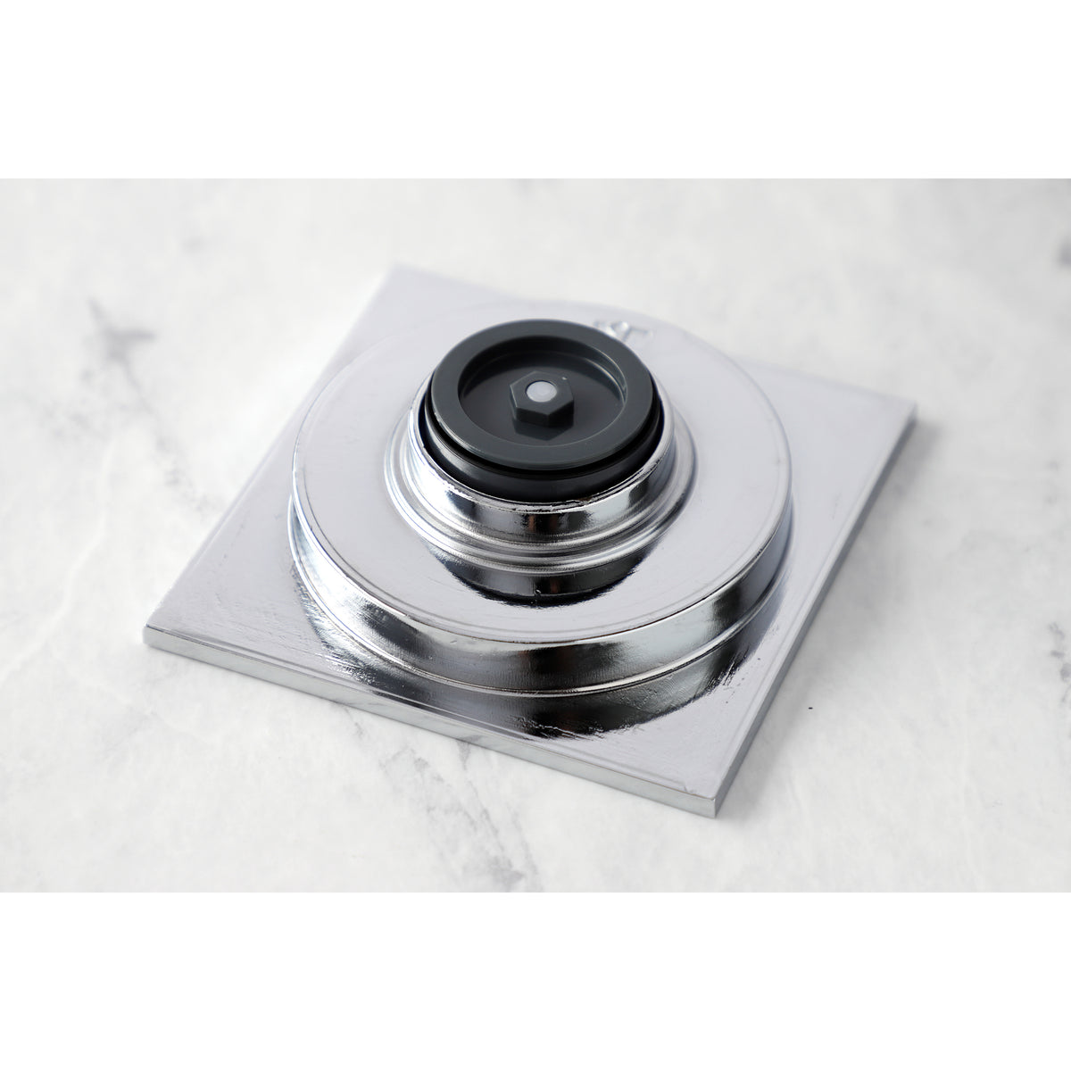 Kingston Brass Watercourse Floral 4" Square Grid Shower Drain