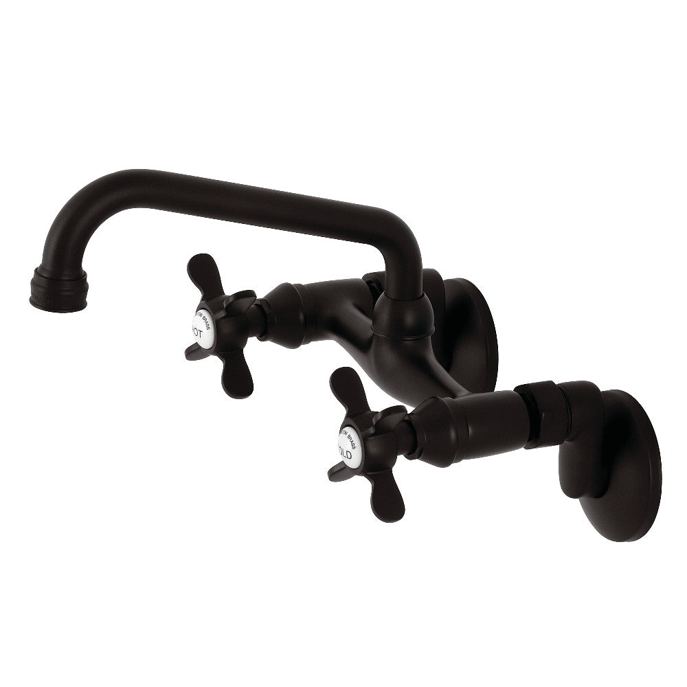 Kingston Brass KS113PB Essex Two Handle Wall Mount Kitchen Faucet