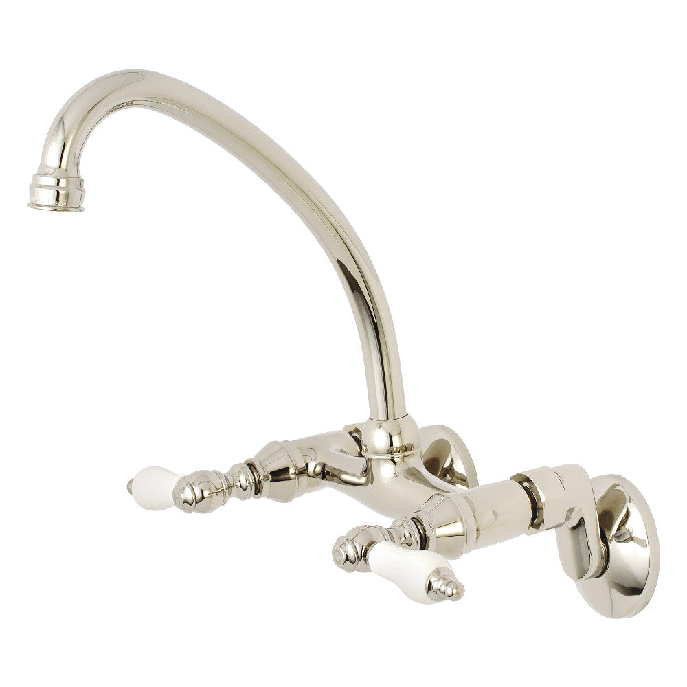 Kingston Brass KS514PB Kingston Two Handle Wall Mount Kitchen Faucet
