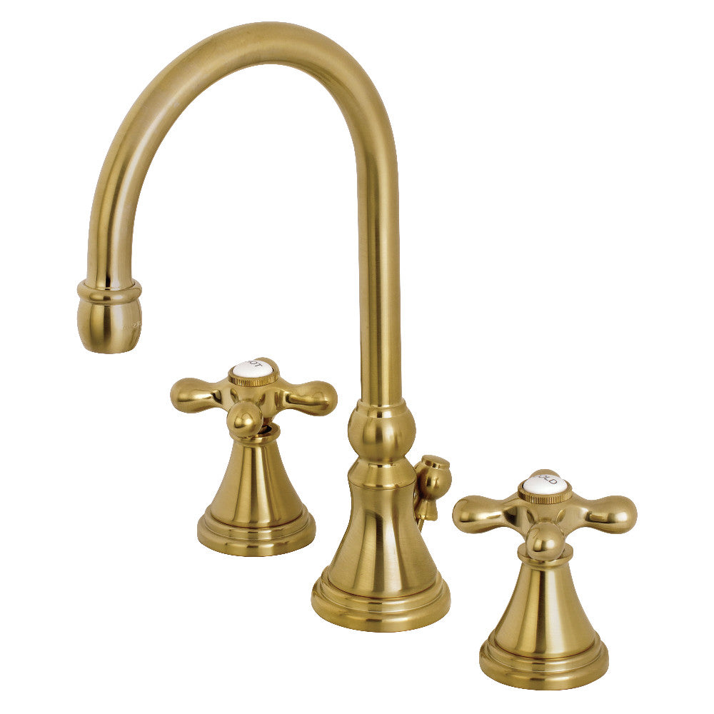 Kingston Brass KS2986AX Governor Widespread Bathroom Faucet with Brass Pop-Up