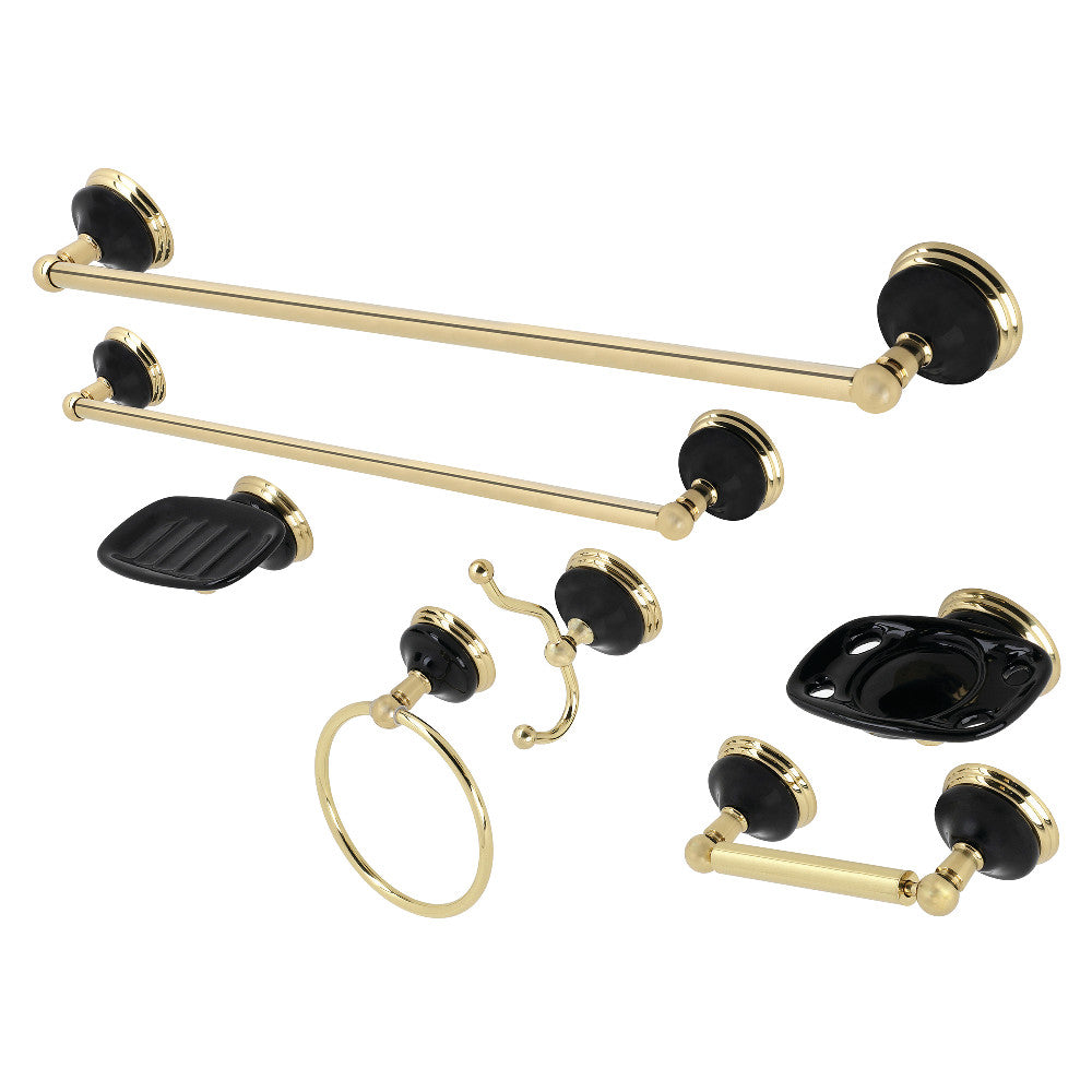 Kingston Brass Water Onyx 7-Piece Bathroom Accessory Set