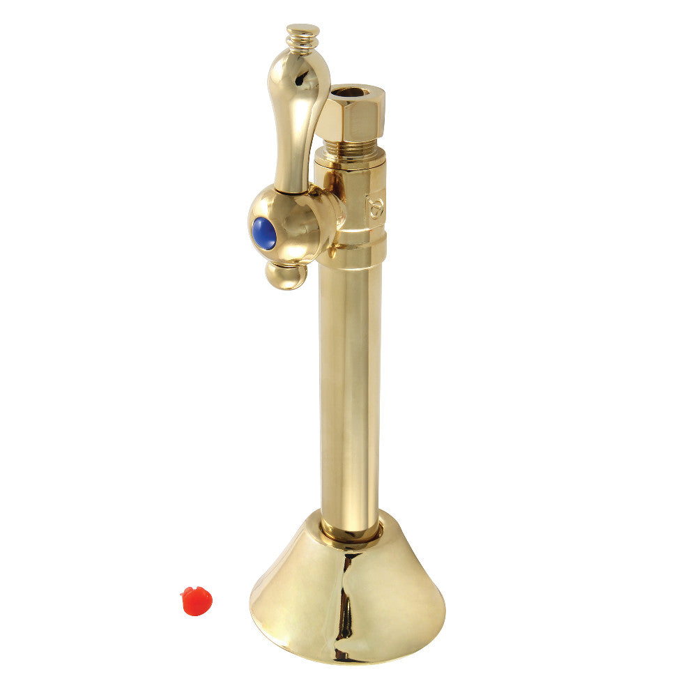 Kingston Brass 1/2" Sweat x 3/8" OD Comp Straight Shut-Off Valve with 5" Extension