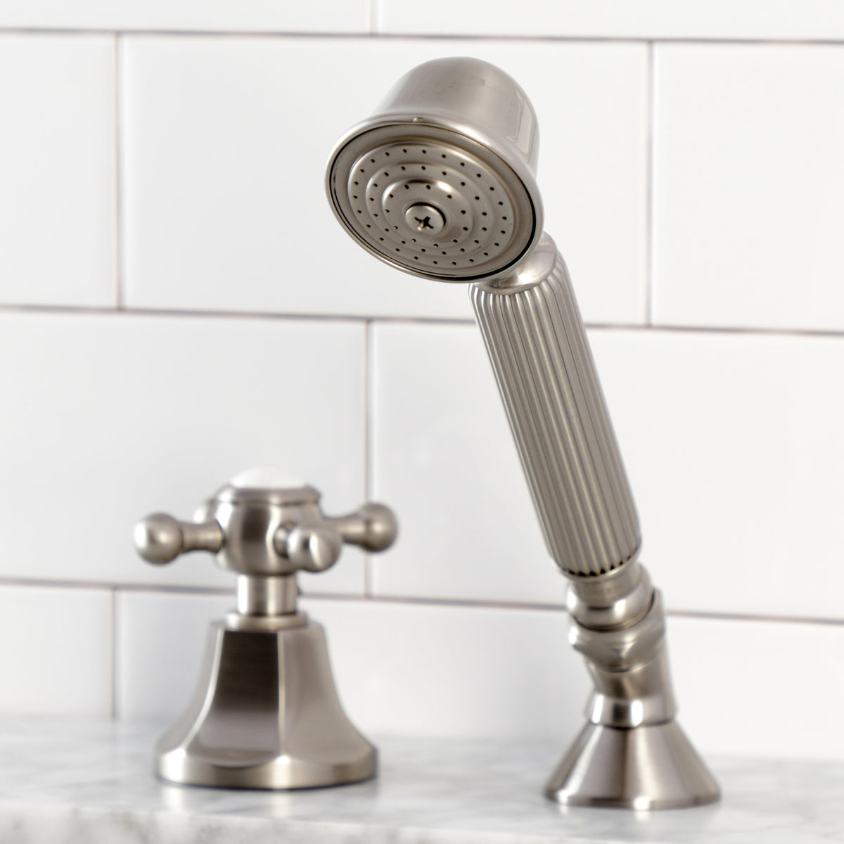 Kingston Brass Deck Mount Hand Shower with Diverter for Roman Tub Faucet