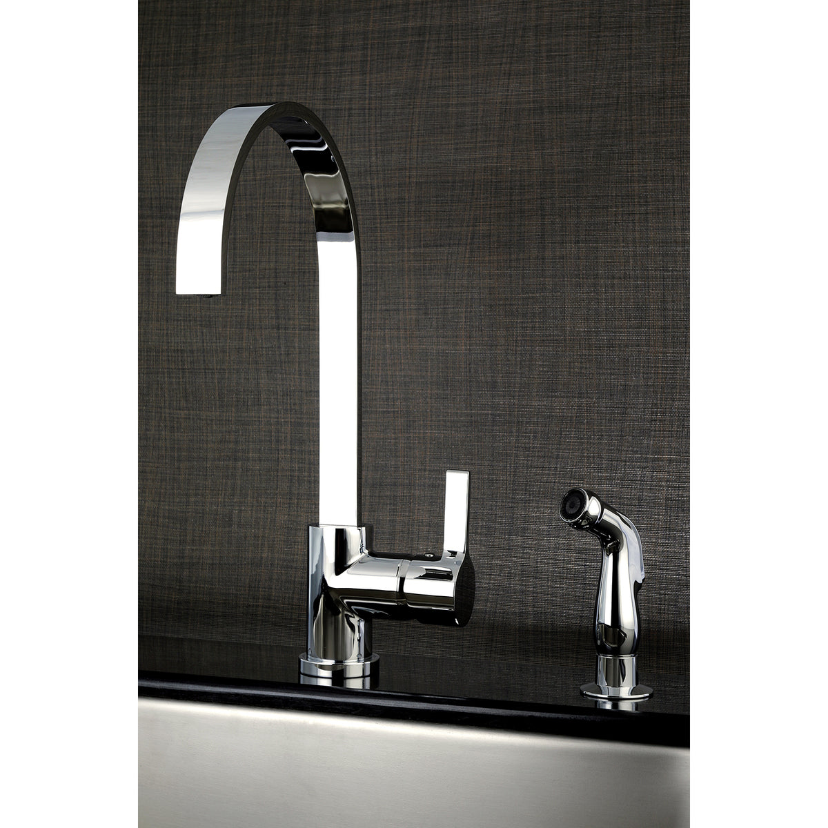 Gourmetier LS8713CTLSP Continental Single-Handle Kitchen Faucet with Side Sprayer