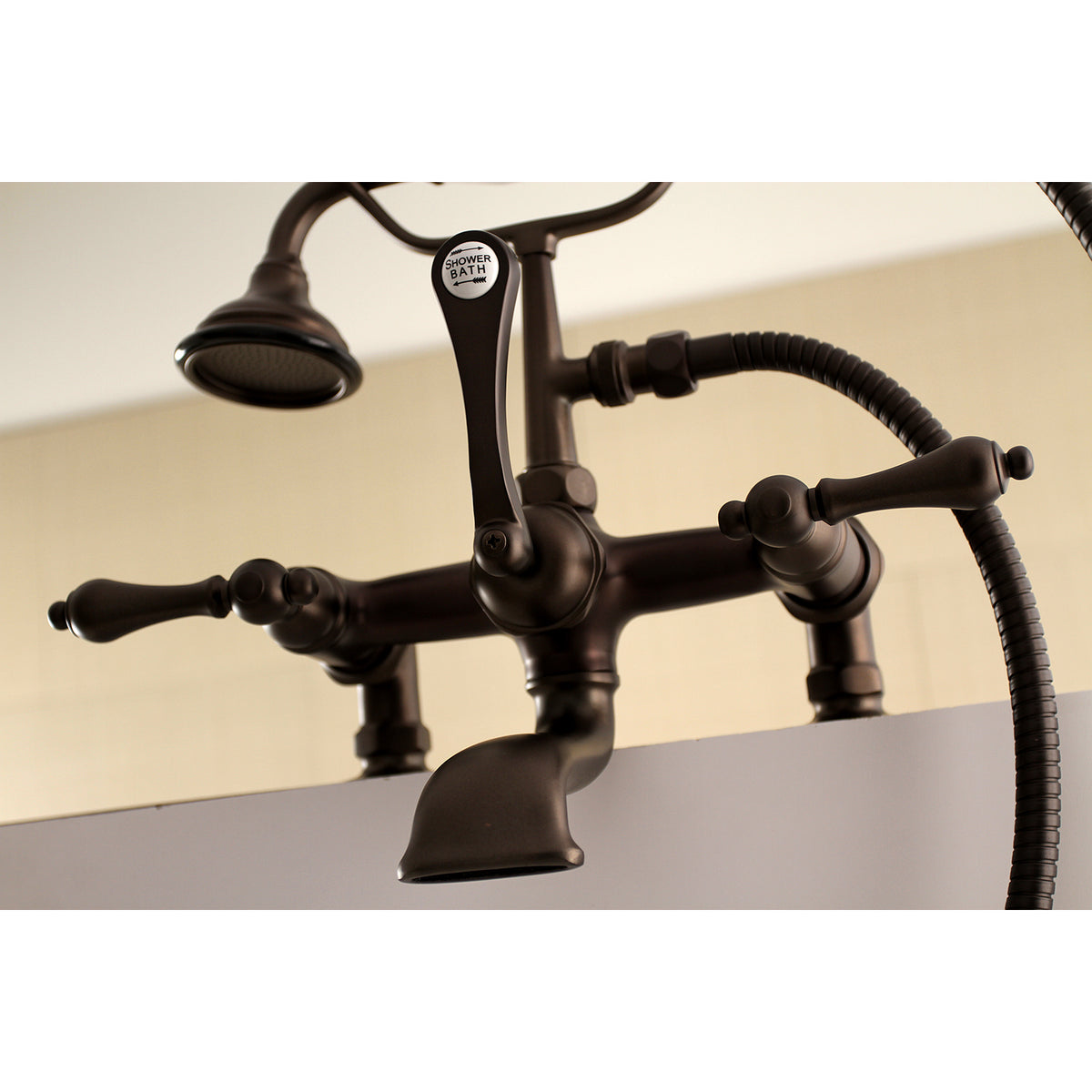 Aqua Vintage 7-Inch Tub Faucet with Hand Shower