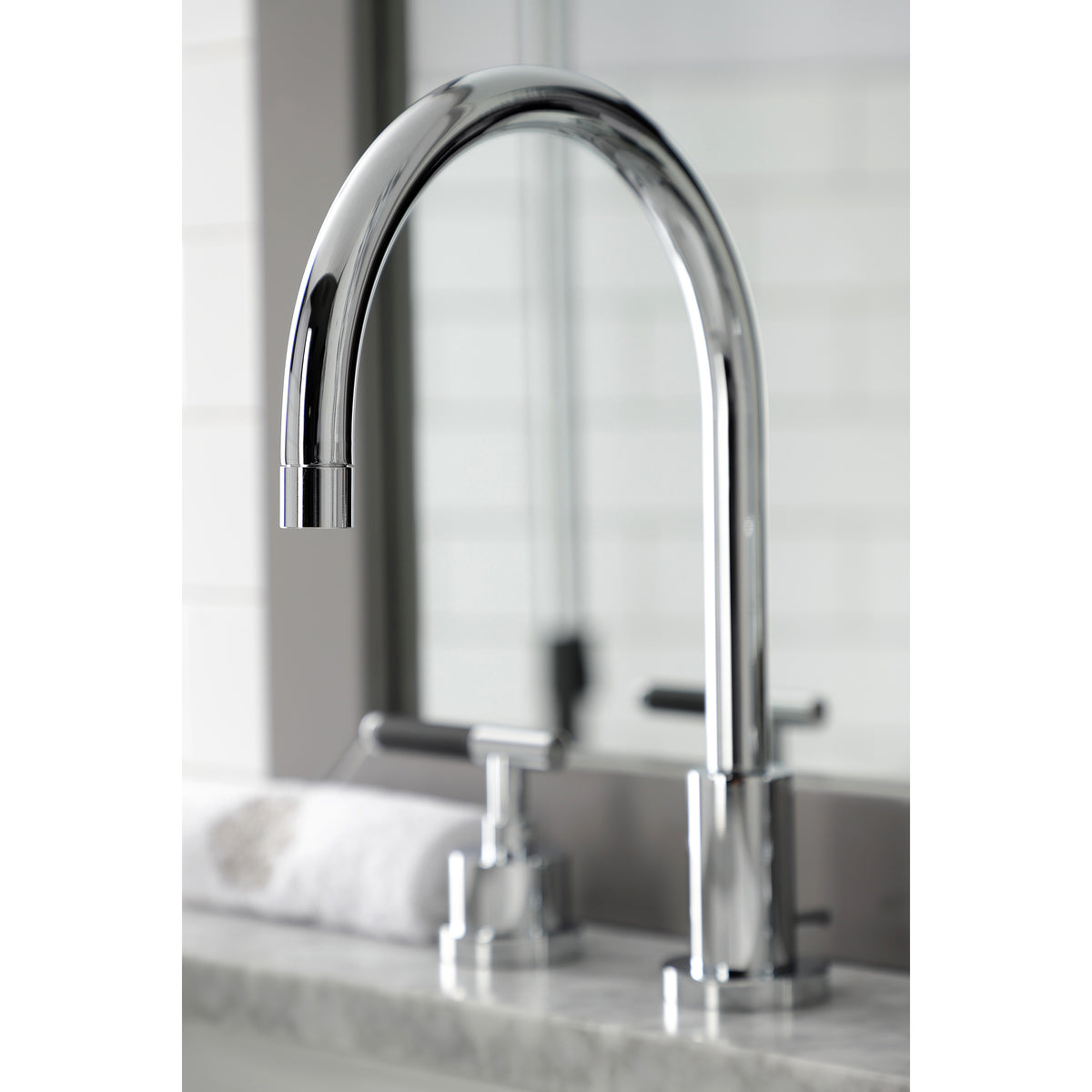 Kingston Brass KS8928CKL Kaiser Widespread Bathroom Faucet with Brass Pop-Up