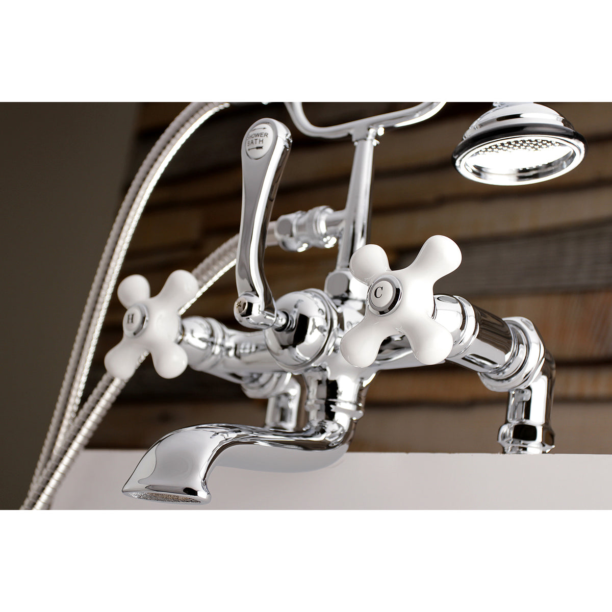 Aqua Vintage 7-Inch Tub Faucet with Hand Shower
