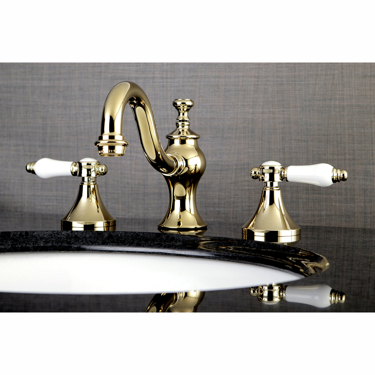 Kingston Brass KC7168BPL 8 in. Widespread Bathroom Faucet