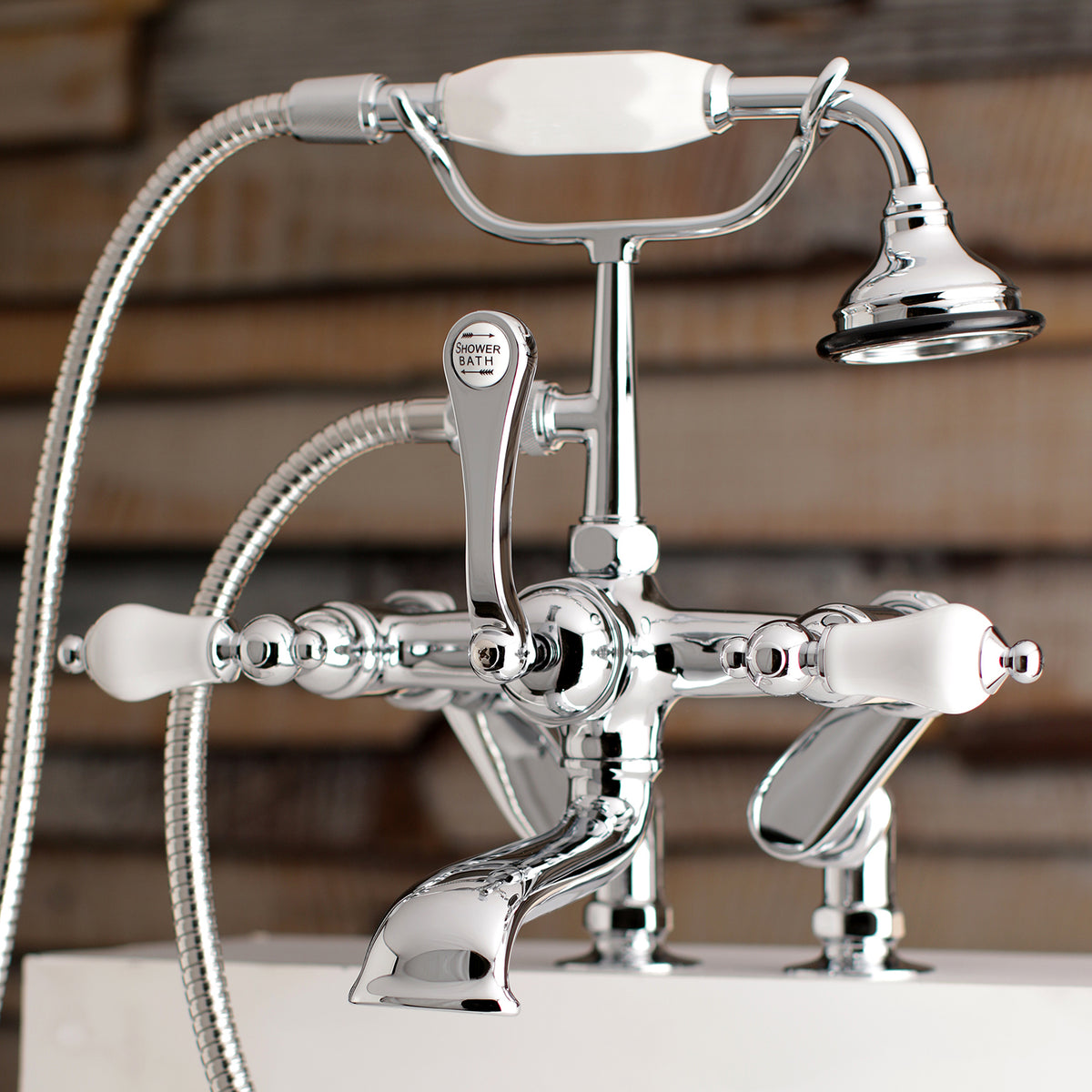 Auqa Vintage 7-inch Adjustable Clawfoot Tub Faucet with Hand Shower