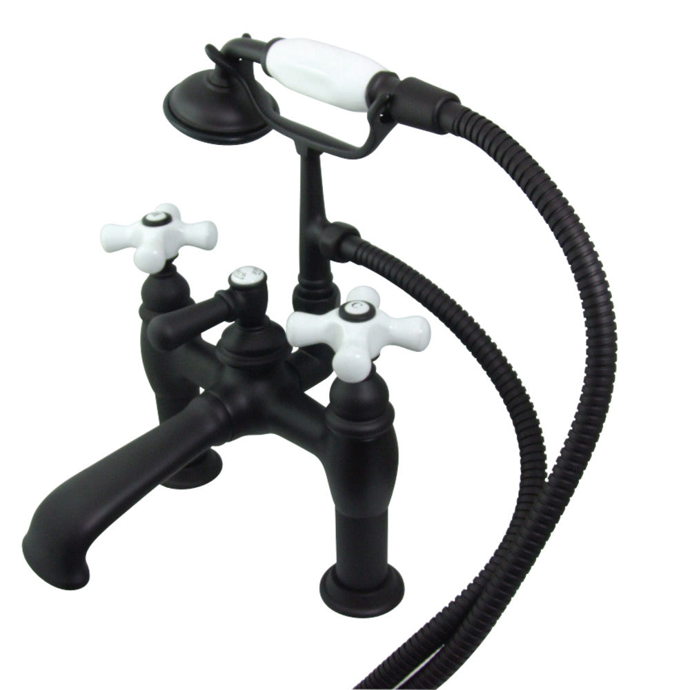 Vintage 7-Inch Deck Mount Tub Faucet with Hand Shower