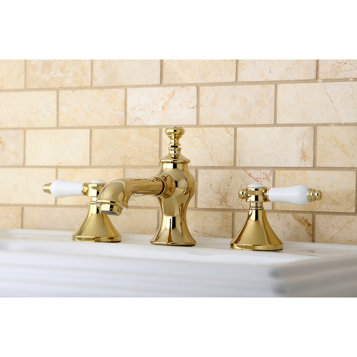 Kingston Brass KC7065BPL 8 in. Widespread Bathroom Faucet