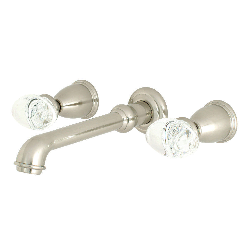 Kingston Brass KS7128WVL Krystal Onyx Two-Handle Wall Mount Bathroom Faucet