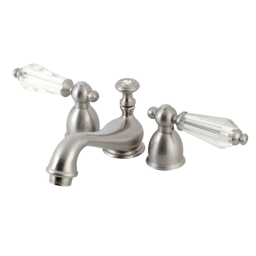 Kingston Brass KS3952WLL Wilshire Mini-Widespread Bathroom Faucet with Brass Pop-Up