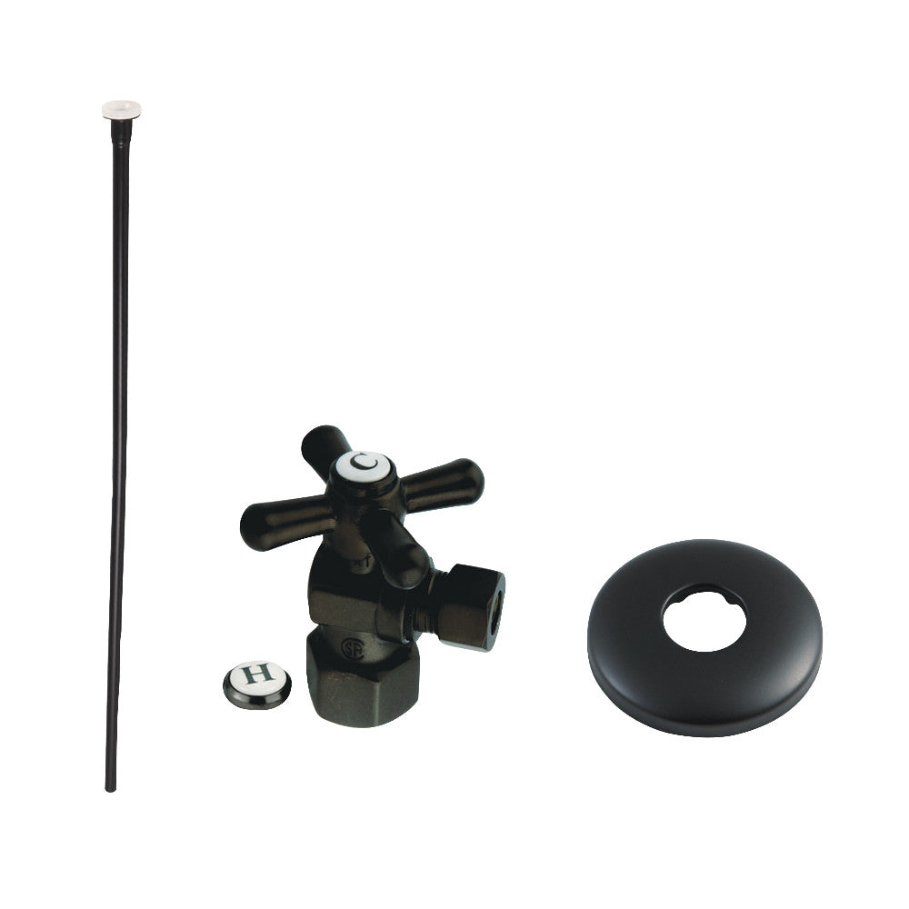 Kingston Brass Toilet Supply Kit, 1/2" IPS (Iron Pipe Size) Inlet - 3/8" Outlet