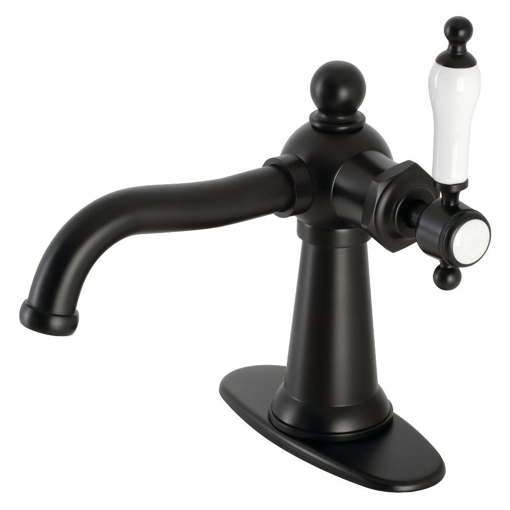 Kingston Brass KSD154KLCP Nautical Single-Handle Bathroom Faucet with Push Pop-Up