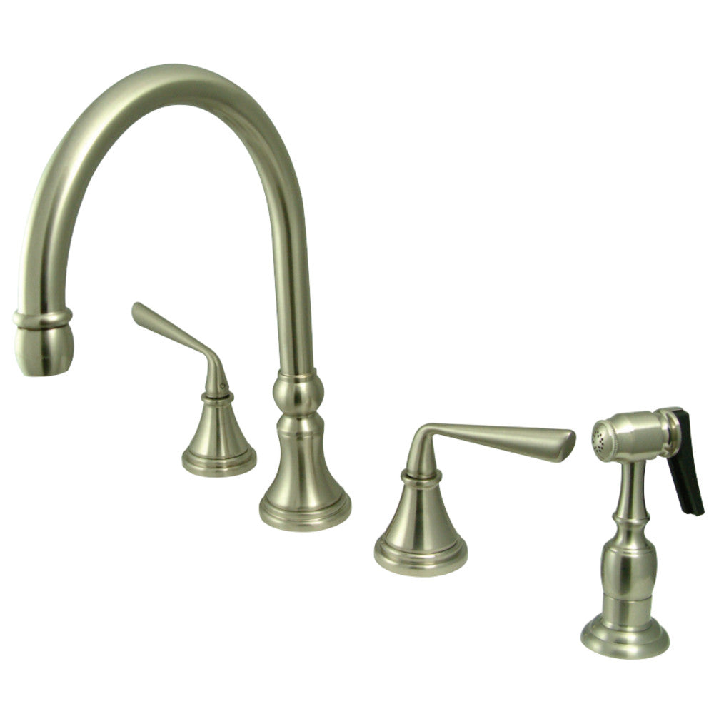 Kingston Brass KS2792ZLBS Widespread Kitchen Faucet
