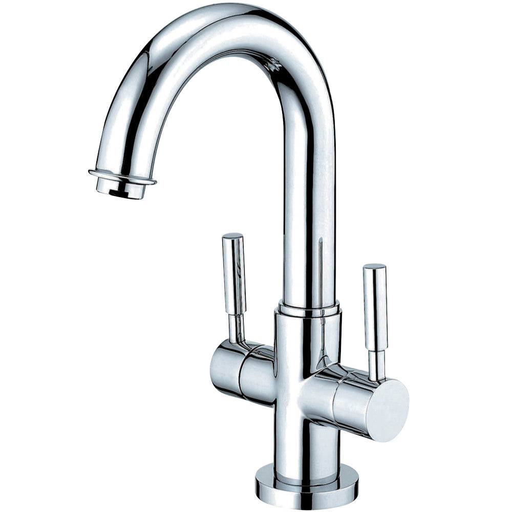 Kingston Brass KS8451DL Concord Two-Handle Bathroom Faucet with Push Pop-Up and Cover Plate