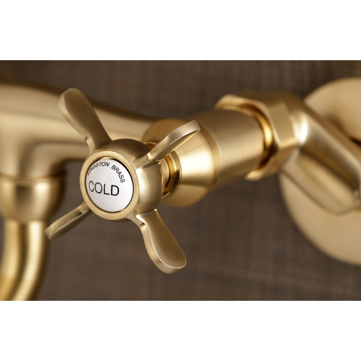 Kingston Brass KS115SN Essex Two Handle Wall Mount Bathroom Faucet