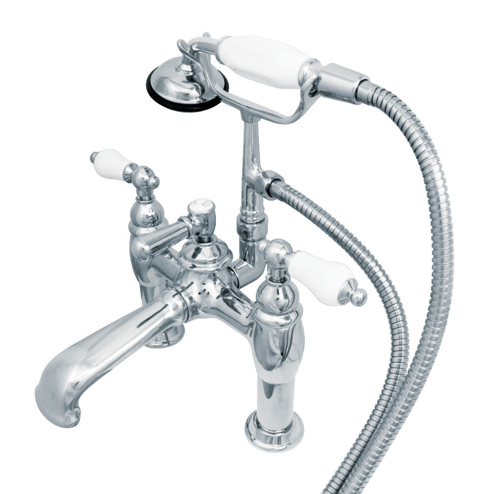 Vintage 7-Inch Deck Mount Tub Faucet with Hand Shower