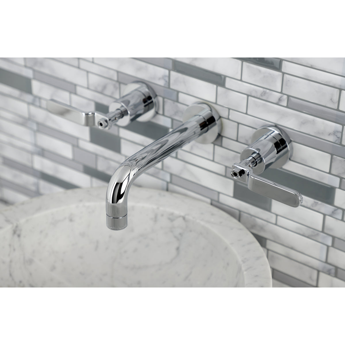 Kingston Brass KS8122KL Whitaker Two-Handle Wall Mount Bathroom Faucet