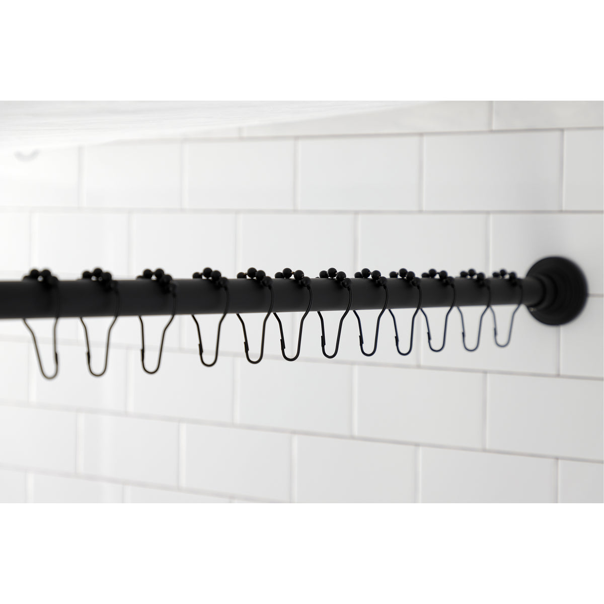 Kingston Brass Edenscape 72-Inch Adjustable Shower Curtain Rod with Rings