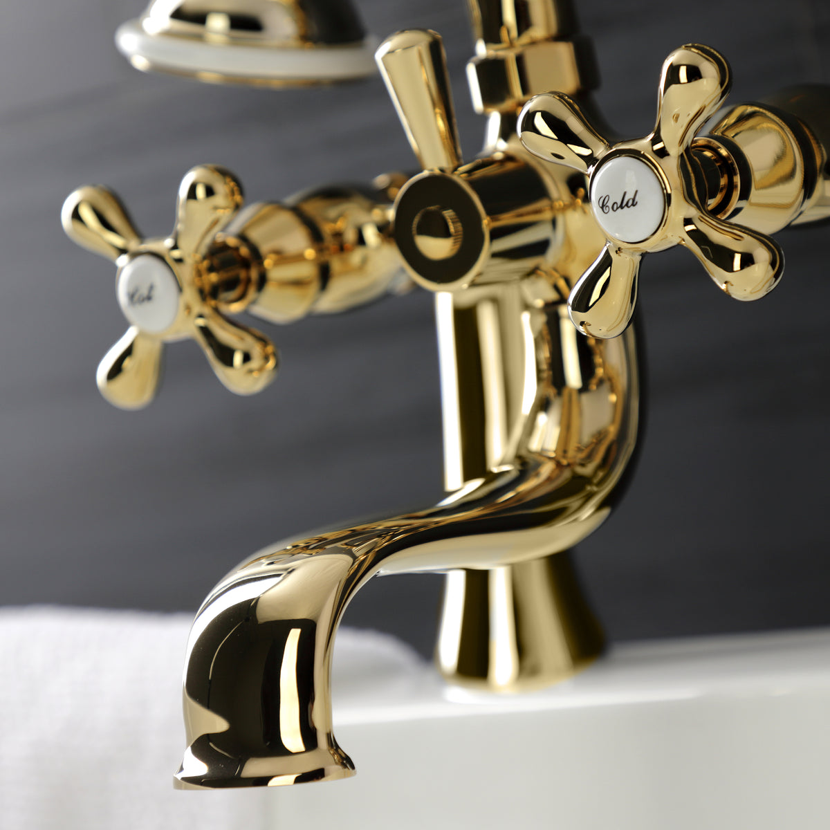 Kingston Deck Mount Clawfoot Tub Faucet with Hand Shower
